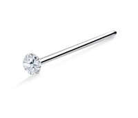 Round Straight Nose Stud Silver NSKA-634